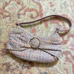 Vintage Y2K purple tweed purse / shoulder bag